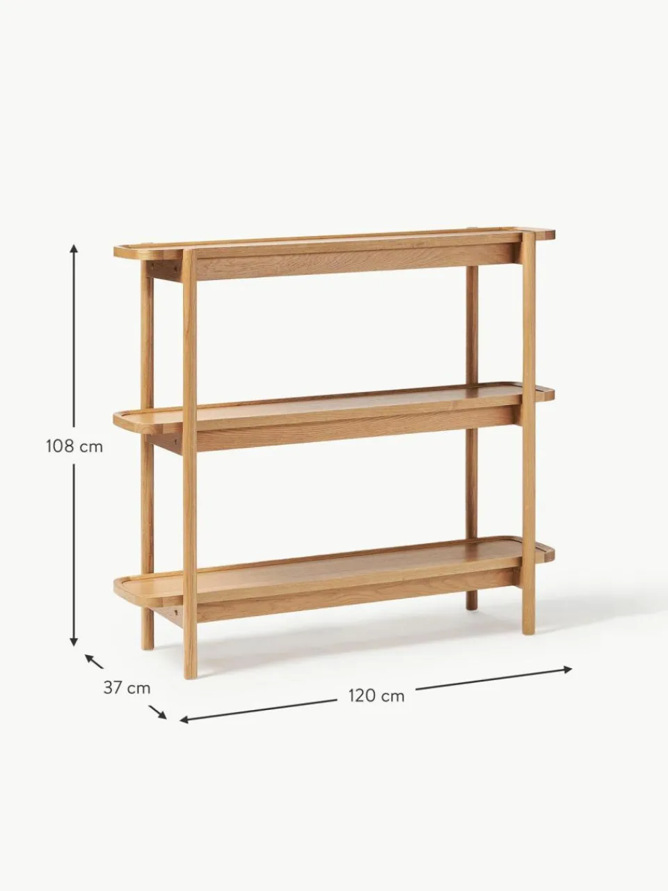 Westwing Collection Niedriges Holz-Regal Libby