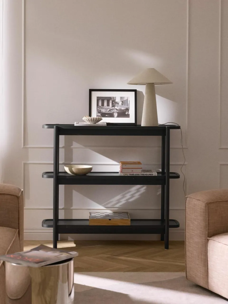 Westwing Collection Niedriges Holz-Regal Libby