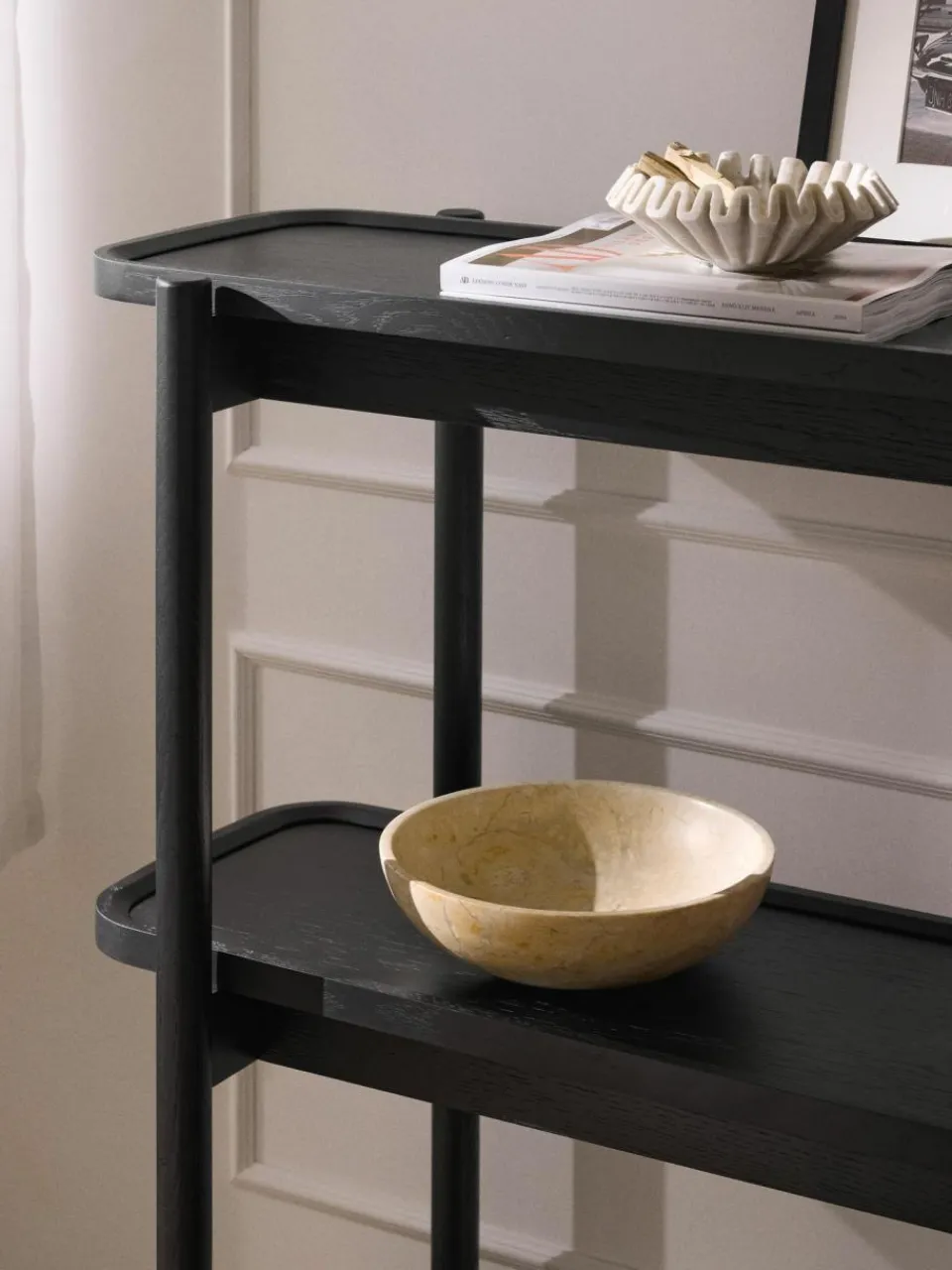 Westwing Collection Niedriges Holz-Regal Libby