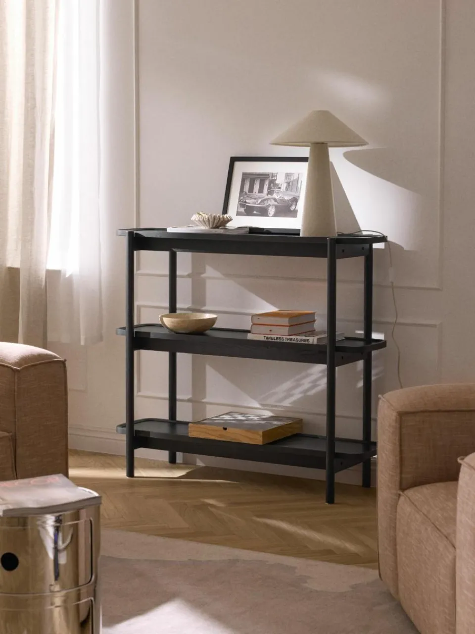Westwing Collection Niedriges Holz-Regal Libby