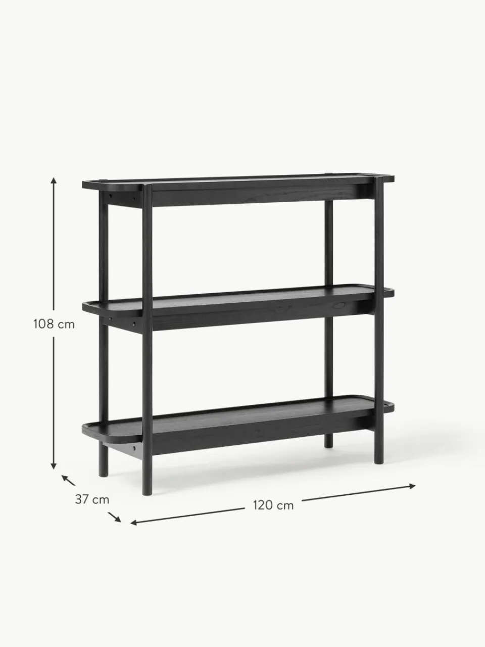 Westwing Collection Niedriges Holz-Regal Libby