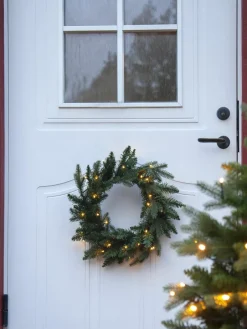 Star Trading Outdoor LED-Weihnachtskranz Byske mit Dämmerungssensor, Ø 45 cm