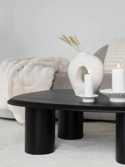 Westwing Ovaler Holz-Couchtisch Tirano