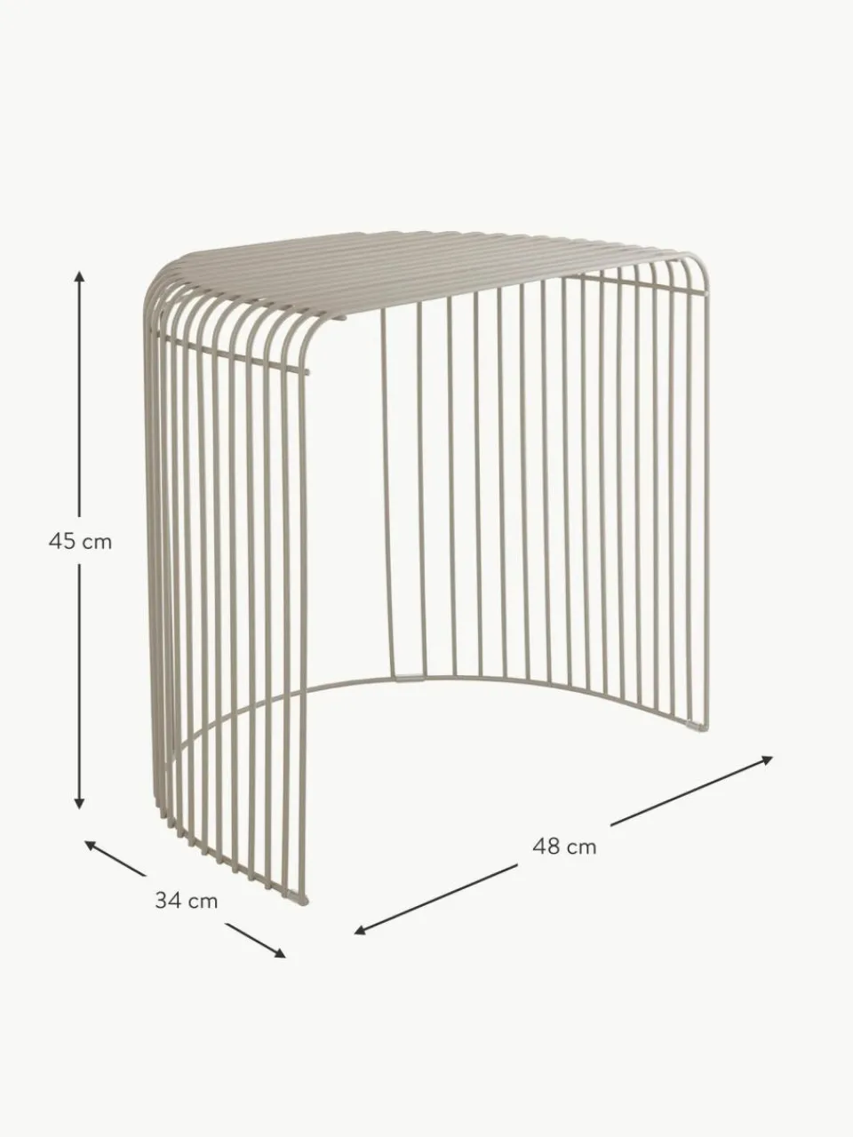 Aytm Ovaler Metall-Beistelltisch Curva