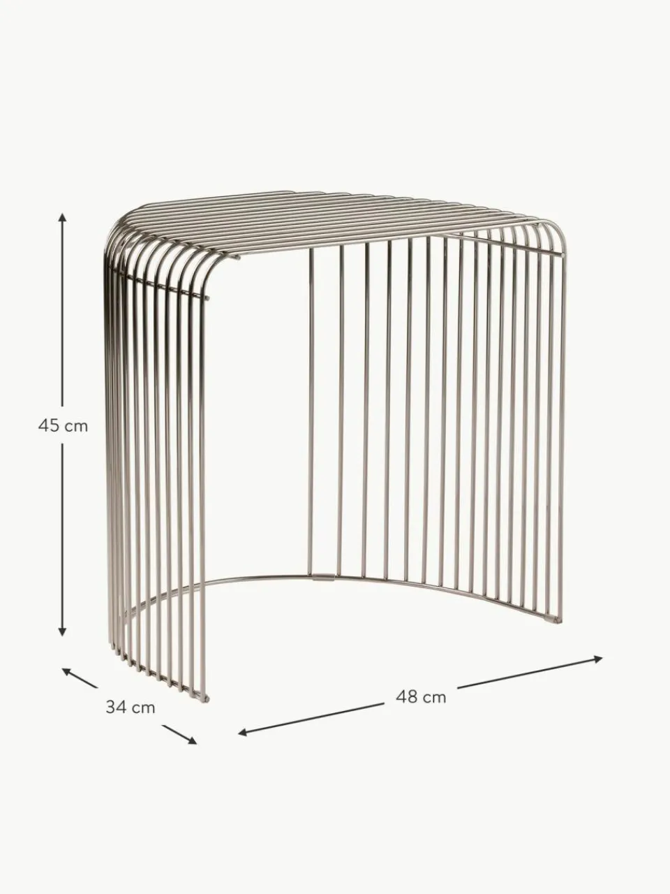Aytm Ovaler Metall-Beistelltisch Curva