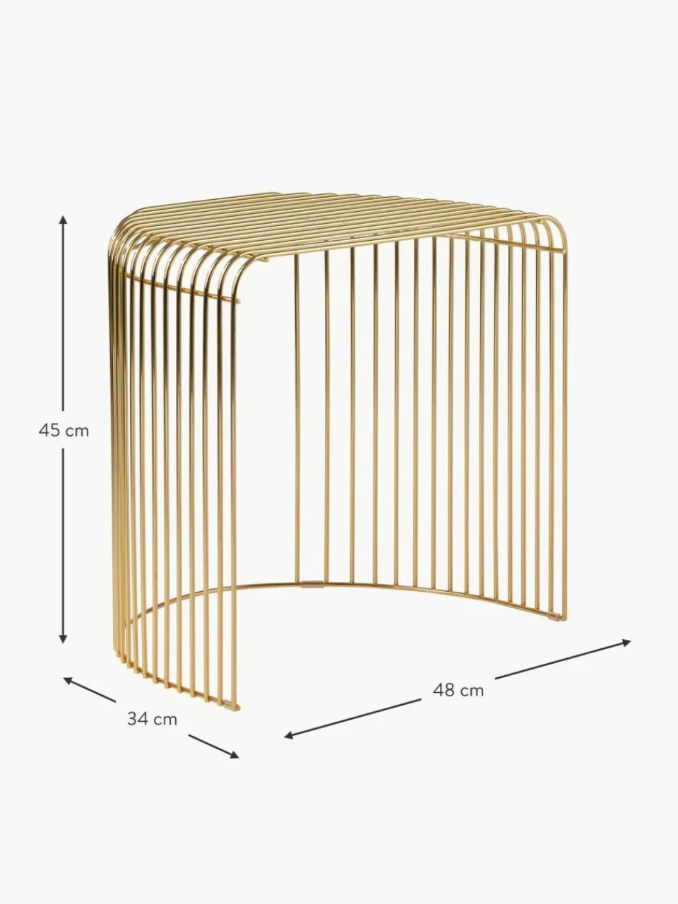 Aytm Ovaler Metall-Beistelltisch Curva