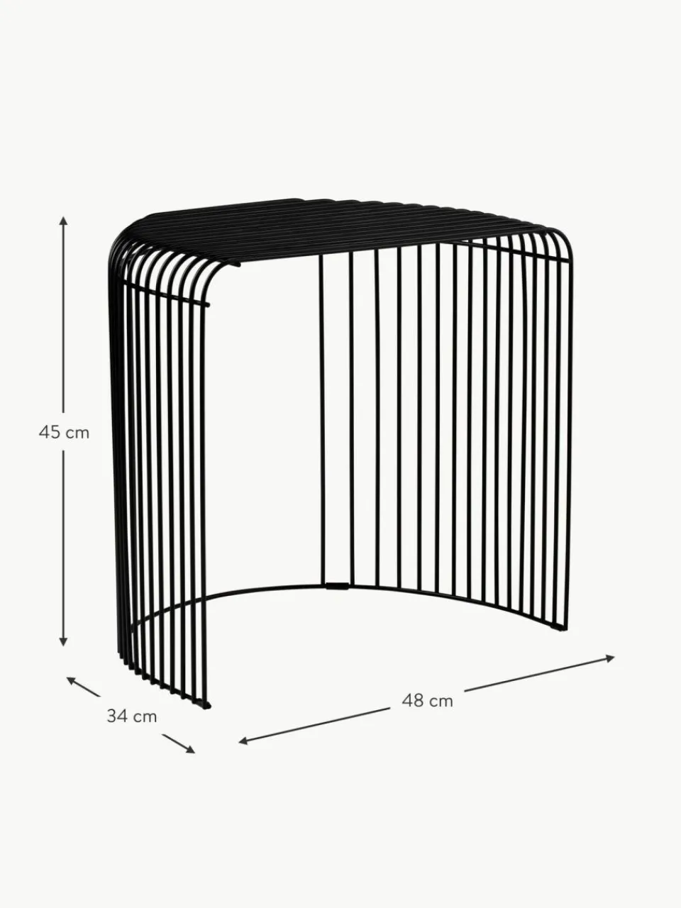 Aytm Ovaler Metall-Beistelltisch Curva