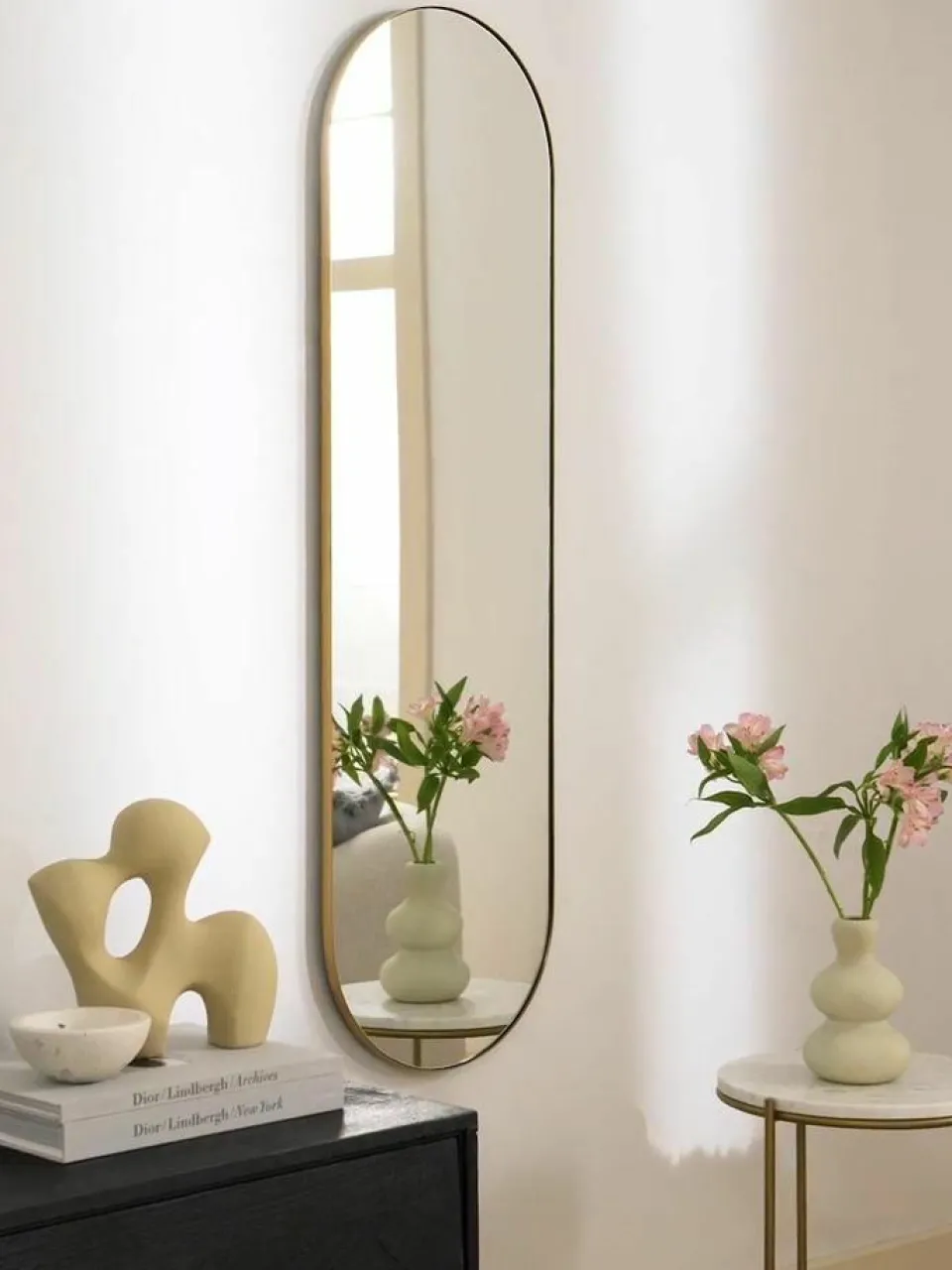 Westwing Collection Ovaler Wandspiegel Lucia