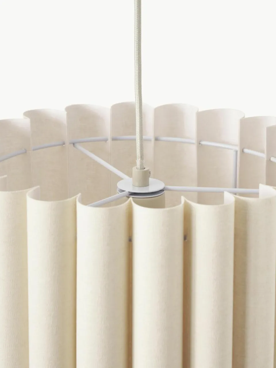 Westwing Collection Pendelleuchte Lucina aus Leinen