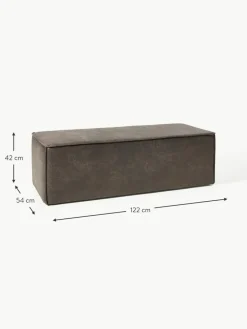Westwing Collection Polsterbank Sanja aus recyceltem Leder