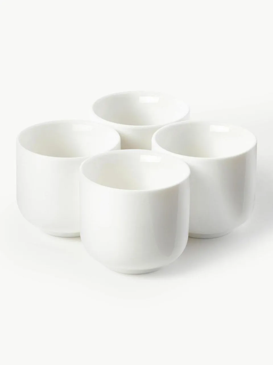 Westwing Collection Porzellan-Eierbecher Nessa, 4 Stück