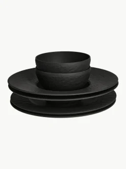 Villeroy & Boch Porzellan-Geschirr-Set Manufacture Rock, 2 Personen (6-tlg.)