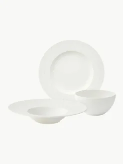 Villeroy & Boch Porzellan-Geschirr-Set Manufacture Rock, 2 Personen (6-tlg.)