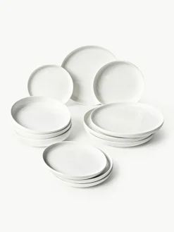 Westwing Collection Porzellan-Geschirr-Set Nessa, 4 Personen (12-tlg.)