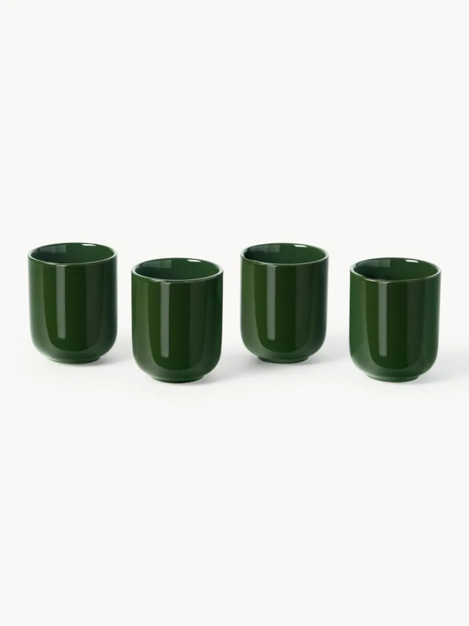 Westwing Collection Porzellan-Kaffeebecher Nessa, 4 Stück