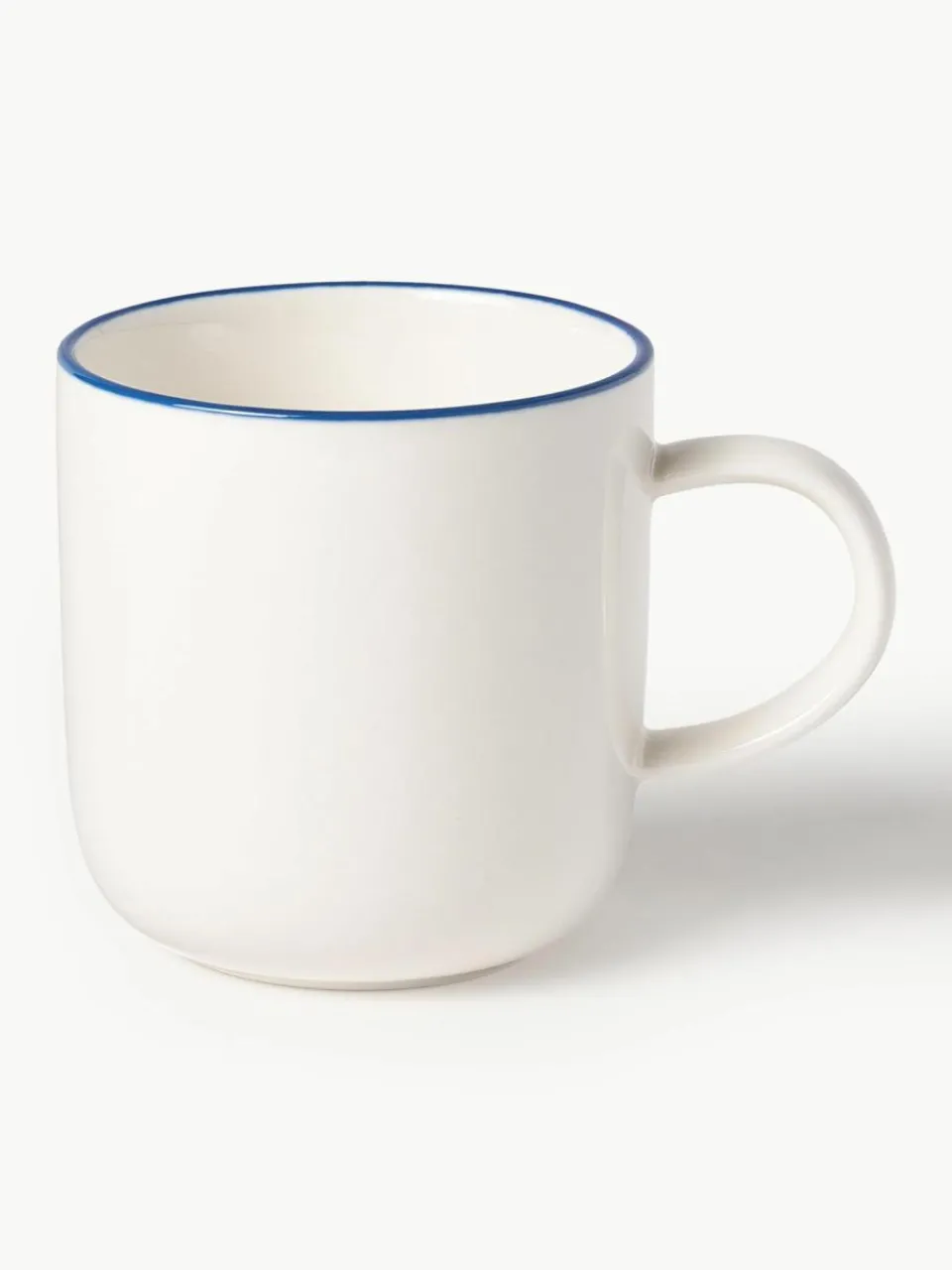 Westwing Collection Porzellan-Kaffeetassen Facile mit Untertassen, 2 Stück