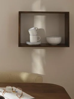 Westwing Collection Porzellan-Kaffeetassen Facile mit Untertassen, 2 Stück