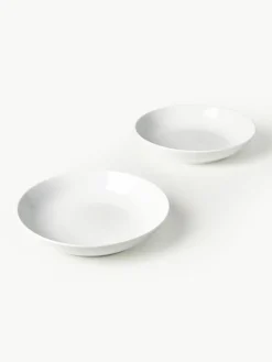 Westwing Collection Porzellan-Suppenteller Delight Modern, 4 Stück