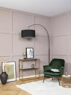 Westwing Regal Aruba mit Glasplatten in Marmor-Optik