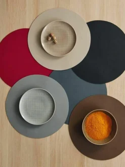 Asa Selection Runde Kunstleder-Tischsets Pik, 2 Stück