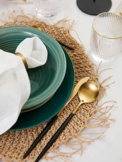 Cote Table Runde Tischsets Tressine aus Papierfasern, 6 Stück