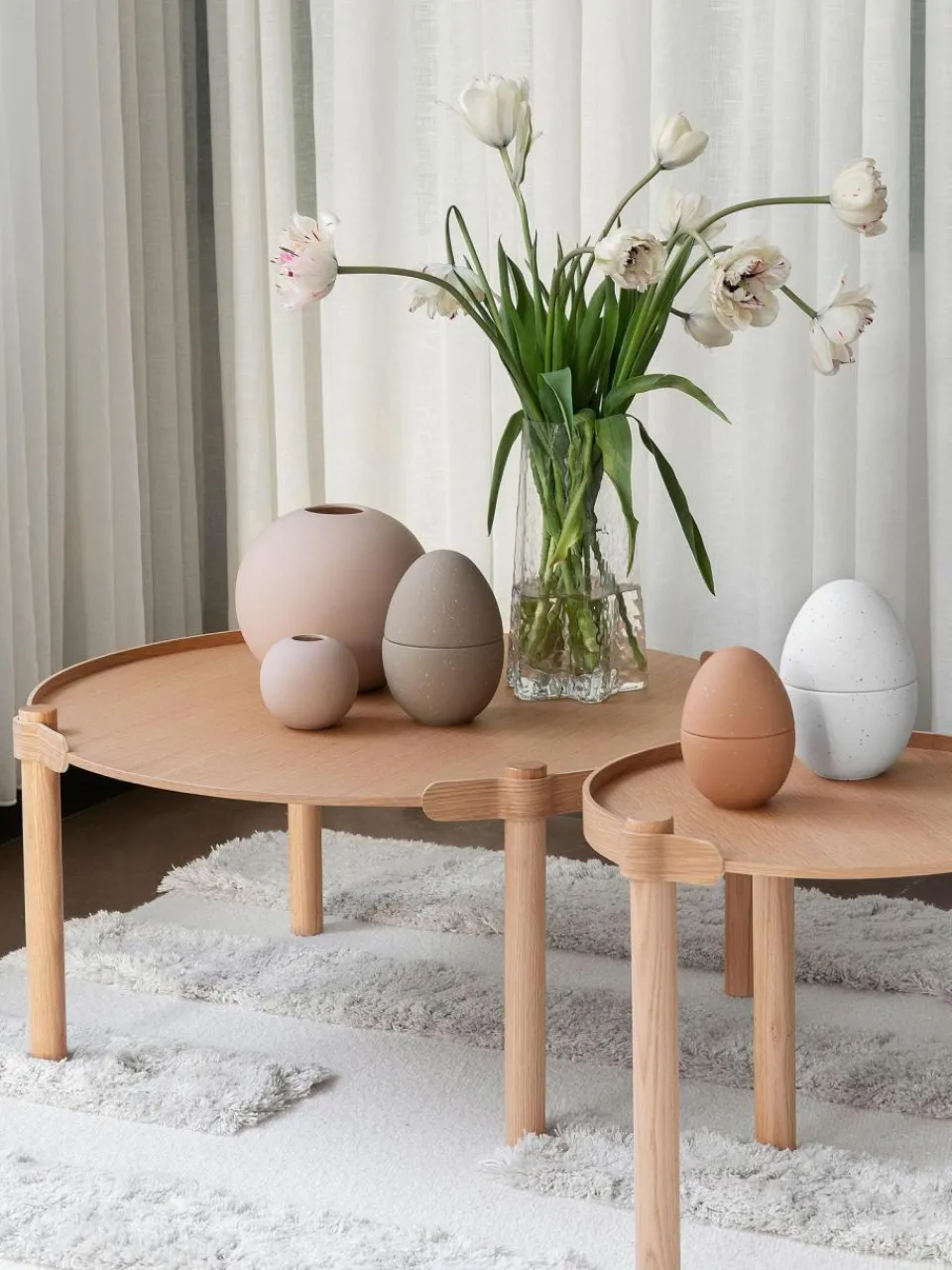 Cooee Design Runder Beistelltisch Woody aus