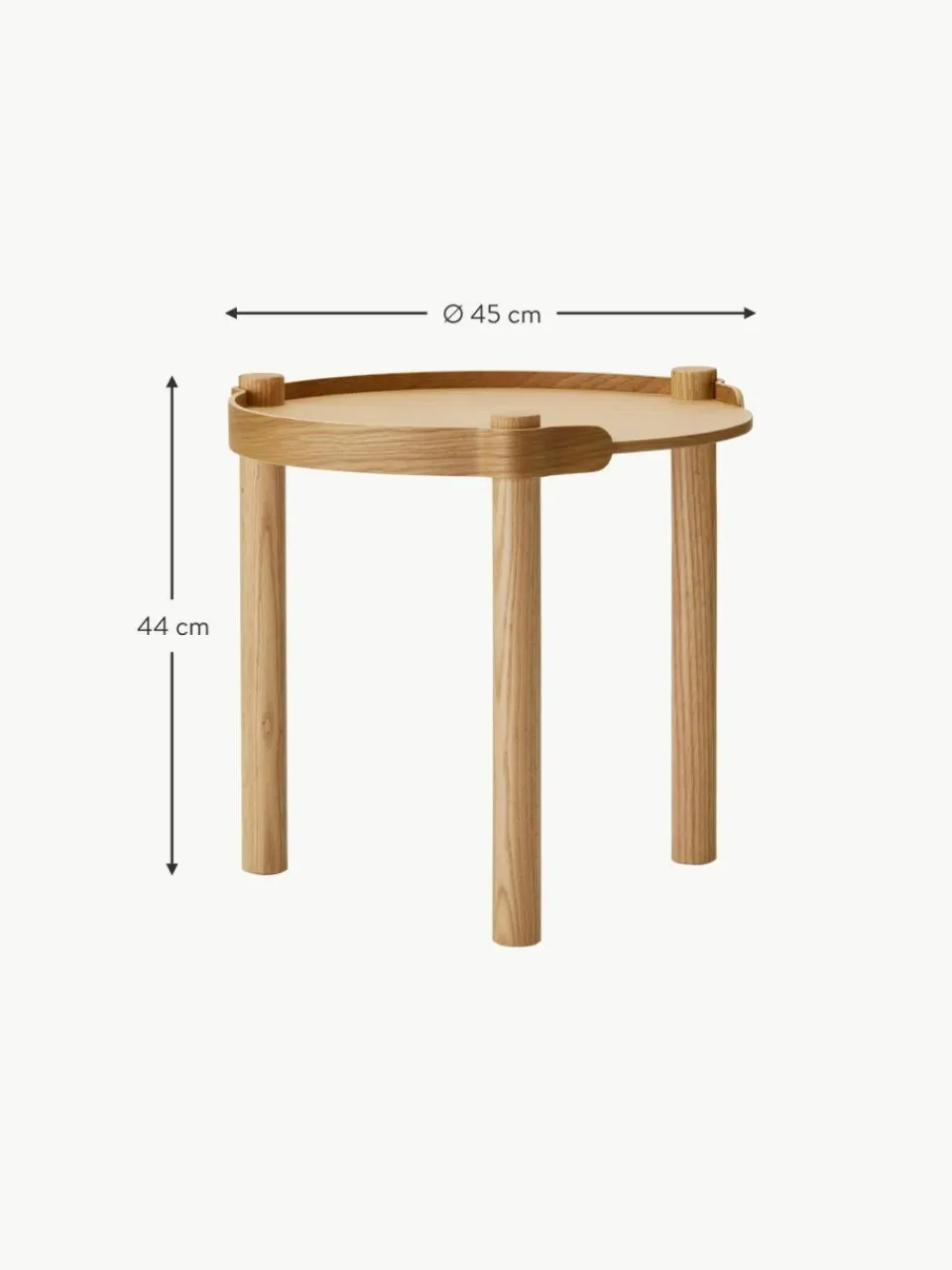 Cooee Design Runder Beistelltisch Woody aus
