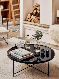 Zuiver Runder Couchtisch Cupid mit abnehmbarer Glasplatte