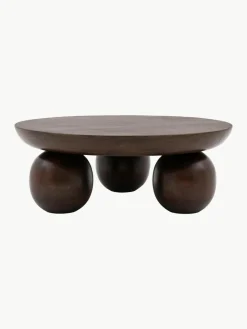 Westwing Runder Couchtisch Sculpt aus Mangoholz