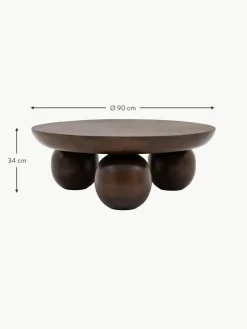 Westwing Runder Couchtisch Sculpt aus Mangoholz