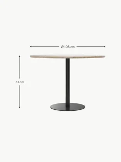 Audo Copenhagen Runder Esstisch Harbour aus Sandstein, Ø 105 cm