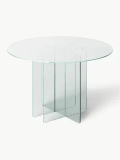 Westwing Collection Runder Glas-Esstisch Anouk, Ø 120 cm