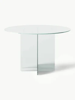 Westwing Collection Runder Glas-Esstisch Anouk, Ø 120 cm