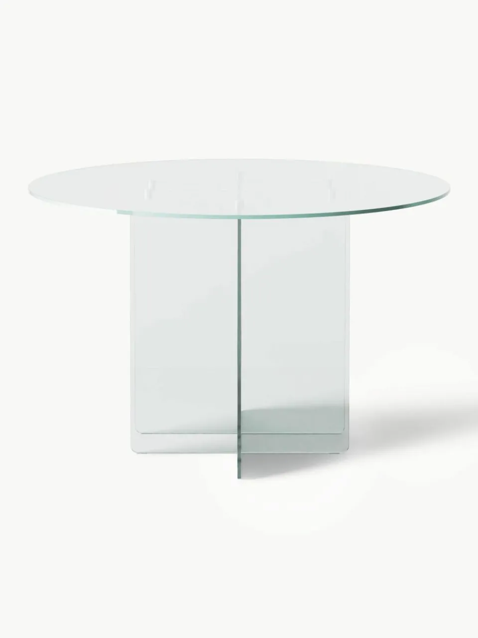 Westwing Collection Runder Glas-Esstisch Anouk, Ø 120 cm