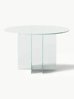 Westwing Collection Runder Glas-Esstisch Anouk, Ø 120 cm