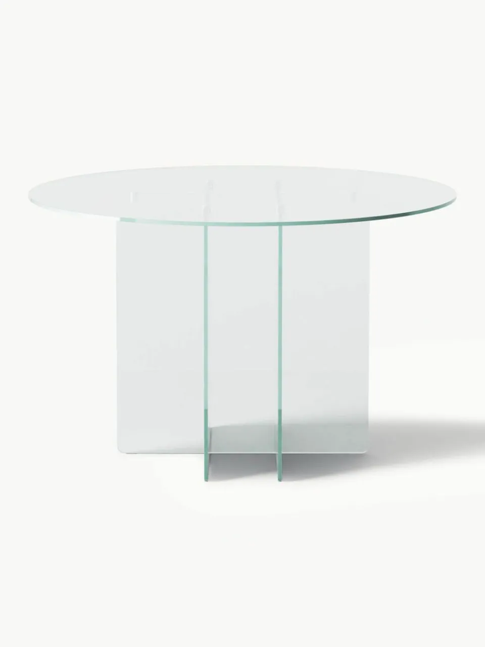 Westwing Collection Runder Glas-Esstisch Anouk, Ø 120 cm