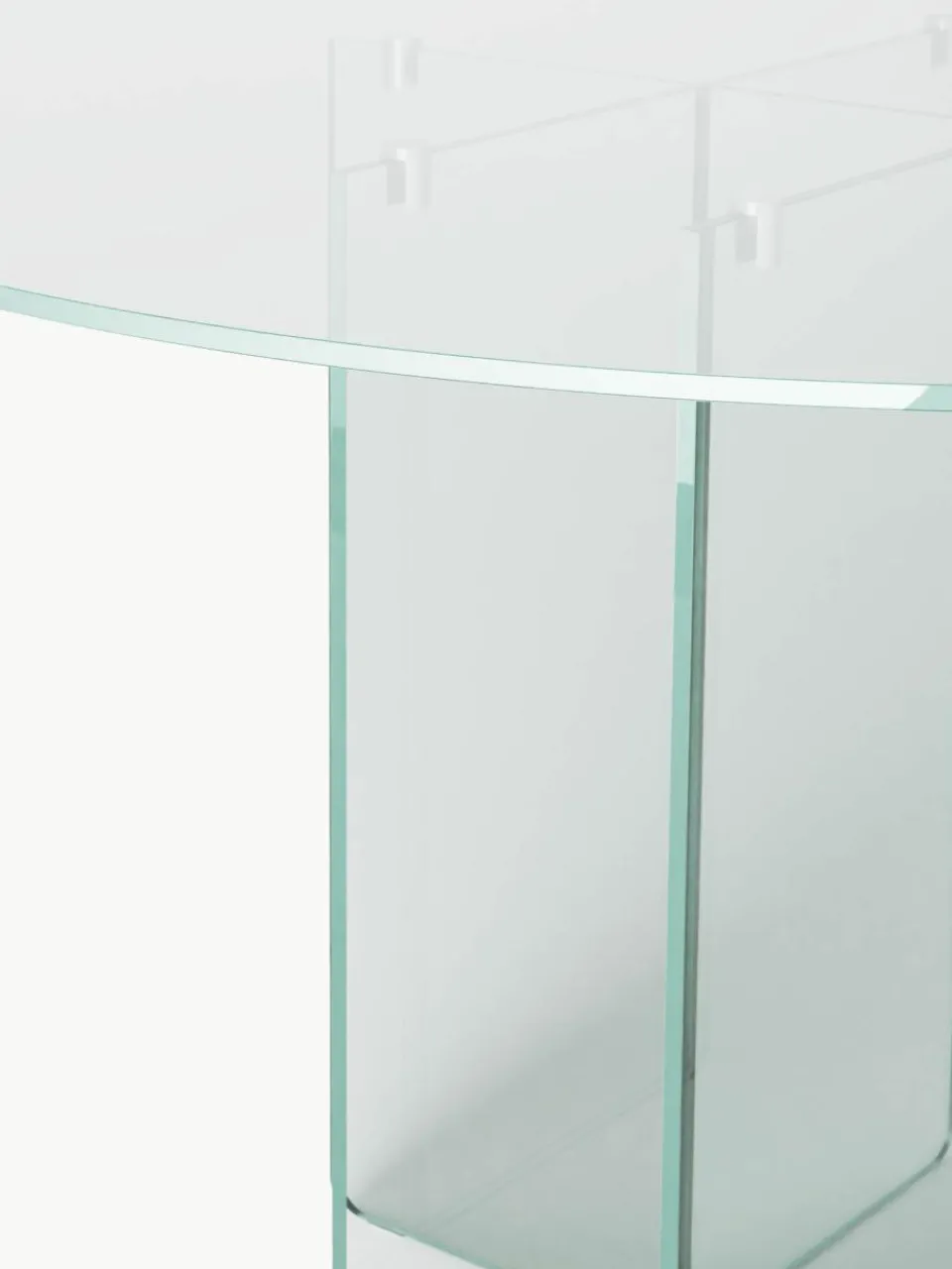 Westwing Collection Runder Glas-Esstisch Anouk, Ø 120 cm