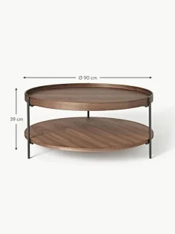 Westwing Collection Runder Holz-Couchtisch Renee