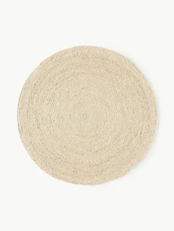 Westwing Collection Runder Jute-Teppich Sharmila, handgefertigt