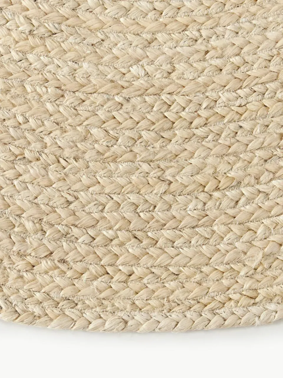 Westwing Collection Runder Jute-Teppich Sharmila, handgefertigt