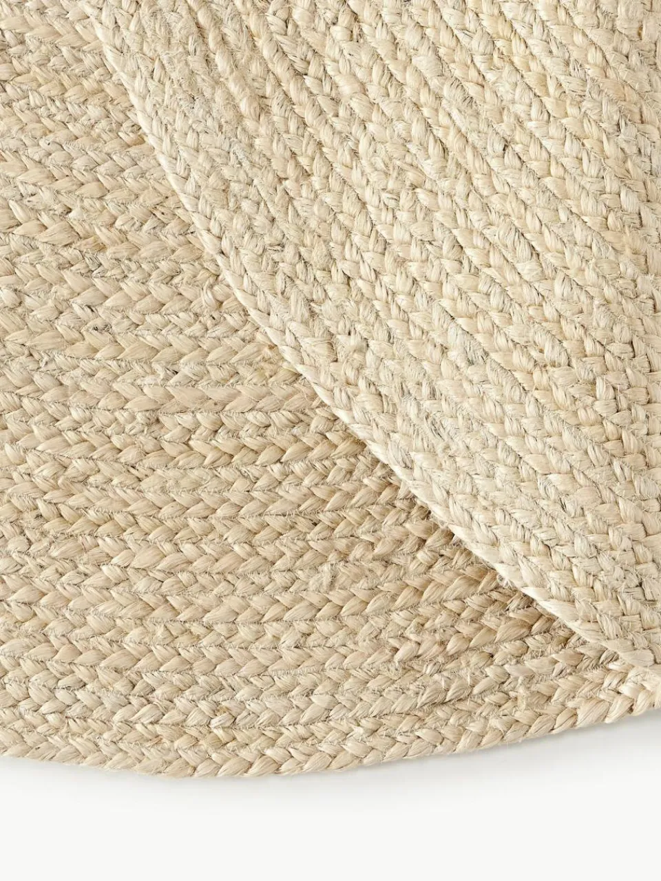 Westwing Collection Runder Jute-Teppich Sharmila, handgefertigt