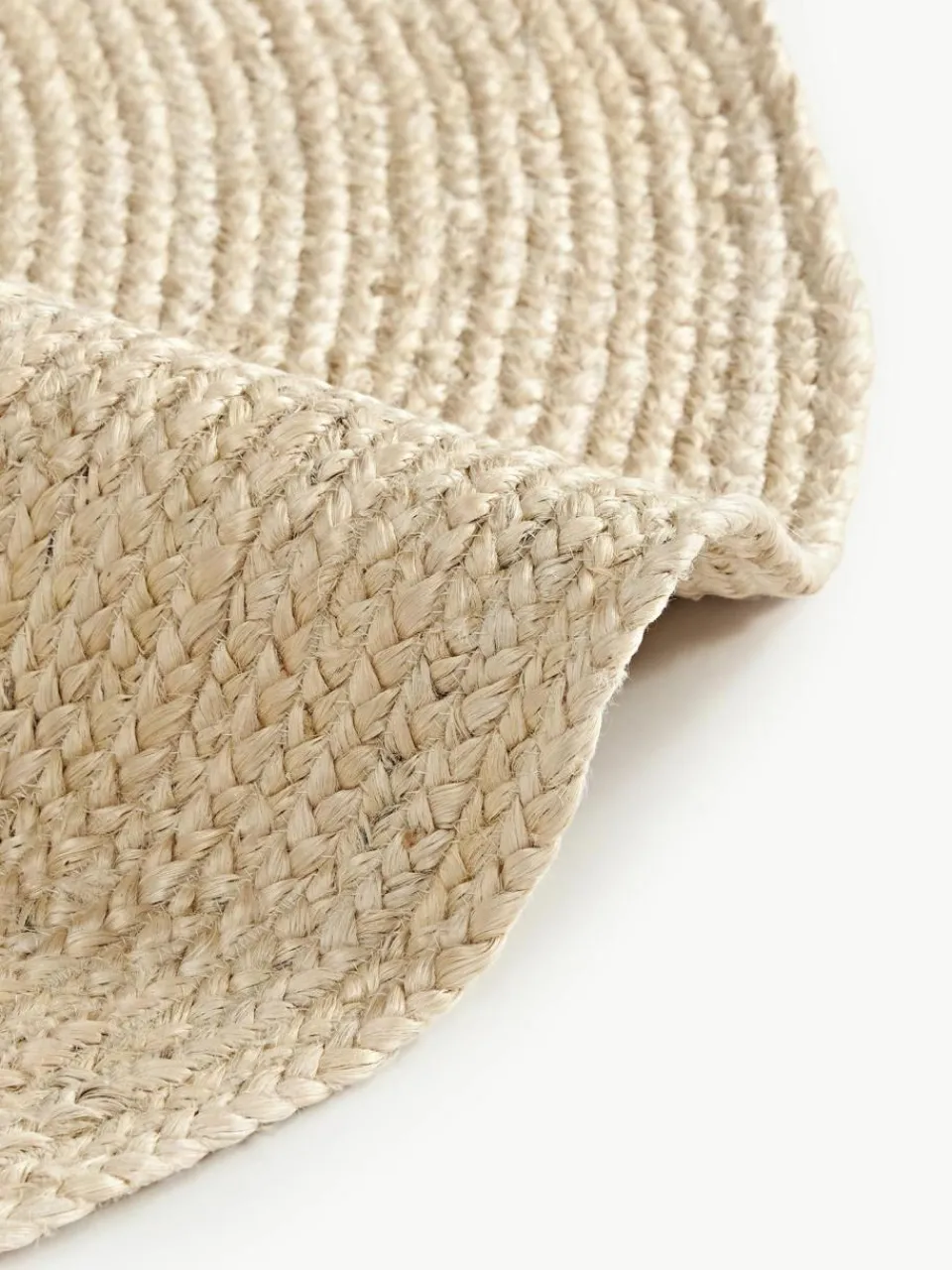 Westwing Collection Runder Jute-Teppich Sharmila, handgefertigt