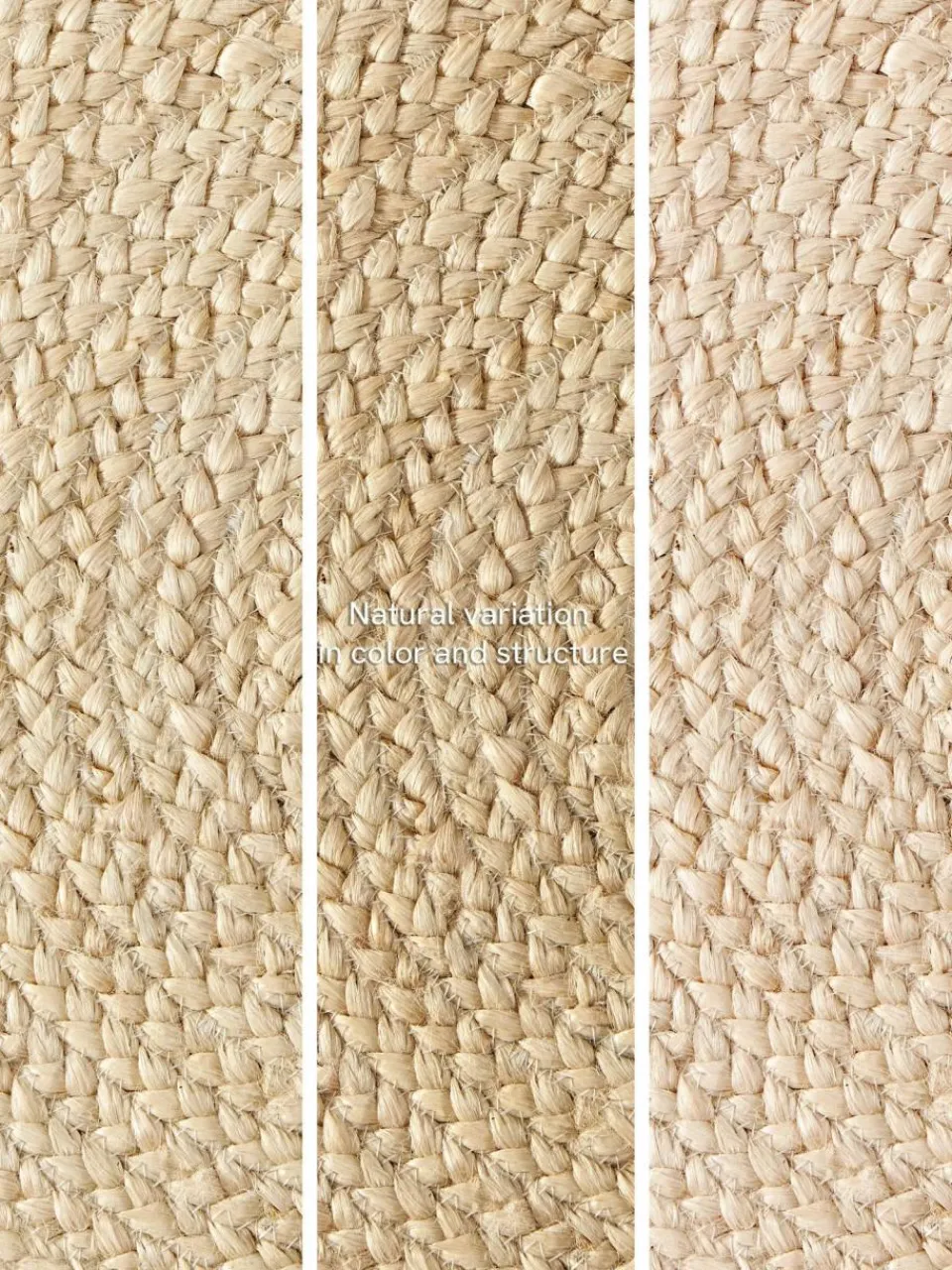Westwing Collection Runder Jute-Teppich Sharmila, handgefertigt