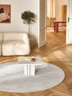 Westwing Collection Runder Kurzflor-Teppich Kari