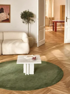 Westwing Collection Runder Kurzflor-Teppich Kari