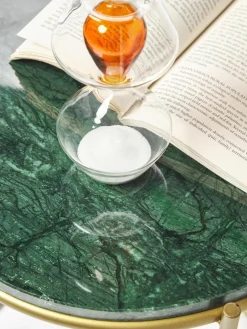 Westwing Collection Runder Marmor-Beistelltisch Ella