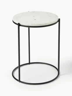 Westwing Collection Runder Marmor-Beistelltisch Ella