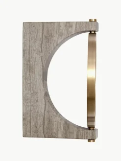 Audo Copenhagen Runder Wand-Kosmetikspiegel Pepe aus Marmor