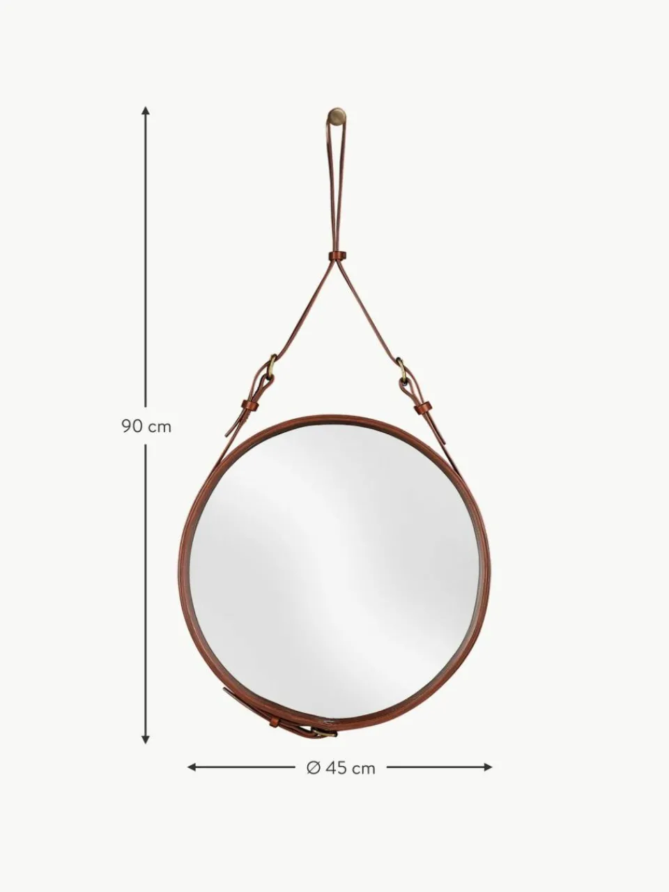 GUBI Runder Wandspiegel Adnet, in verschiedenen Größen