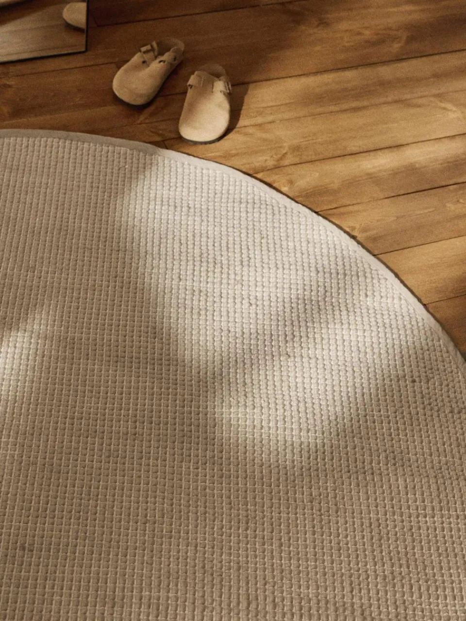 Westwing Collection Runder Wollteppich Amaro, handgewebt